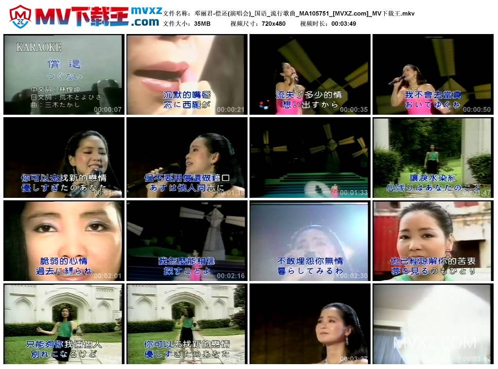 邓丽君-偿还(演唱会)_国语_流行歌曲_MA105751
